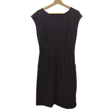 Quince Women Ultra-Stretch Ponte Cap Sleeve Dress Black S