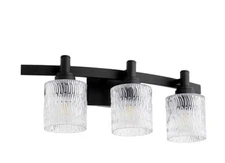 Quorum International 5184-3-69 Stadium Bathroom Vanity Light Noir