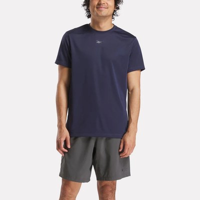 Reebok ID Train Tech T-Shirt Navy Gr. L Men Atmungsaktiv