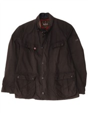 Barbour Herren Jacke gewachste Baumwolle UK 42 XL dunkelblau Baumwolle DR09