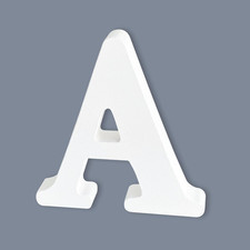 6 Inch Wooden Letters, Unfinished Wood Letters for Crafts, White Marquee Alphabe