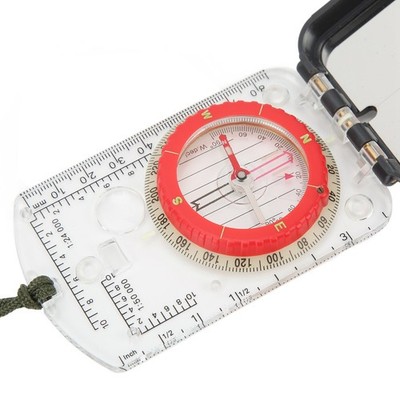 Multifunctional Plastic Compass With Scales Portable Gradiometer Magnifying SET