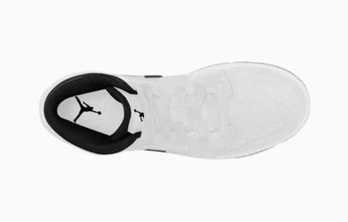 Nike Air Jordan 1 Mid White Black DQ8423-132 GS SIZE 5.5=Women's 7 NEW - Picture 4 of 4