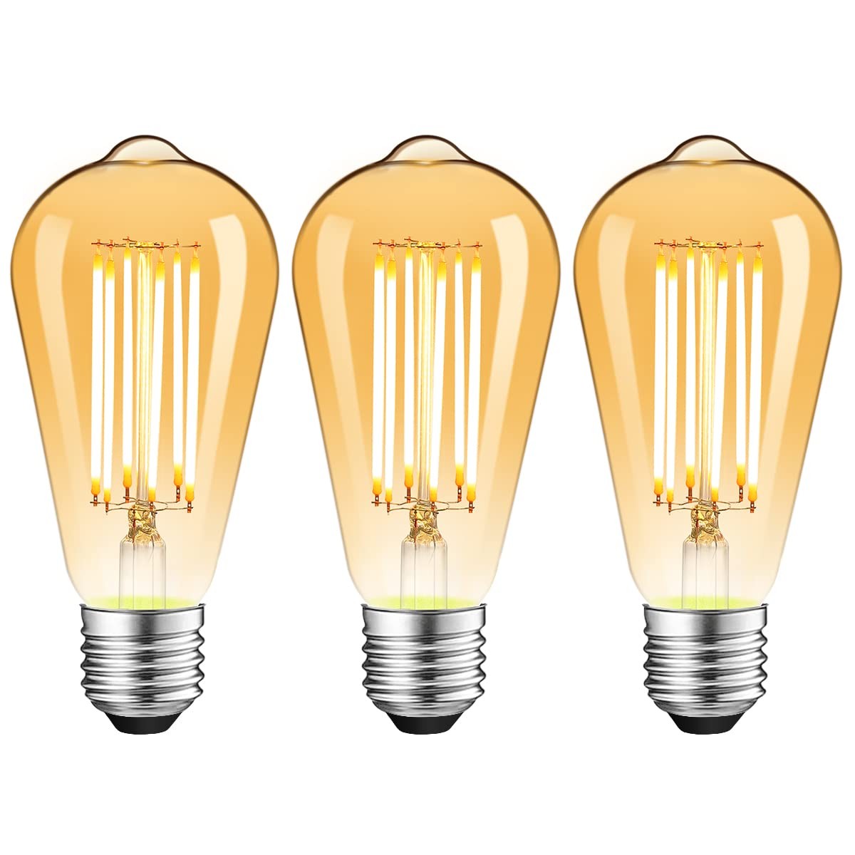 Ampoule LED Edison vintage E27 10W en verre ambré haute finition