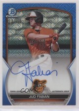 2023 Bowman Chrome Prospect Mega Box Blue Refractor 73/150 Jud Fabian Auto 14sd