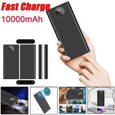 New 10000MAH Portable Power Bank LCD LED 3 USB Battery Charger For Mobile Phone