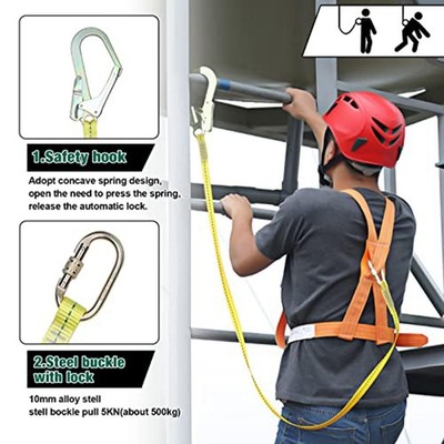 Flat Polyester Strap for Fall Protection for Construction Arborist Outdoor