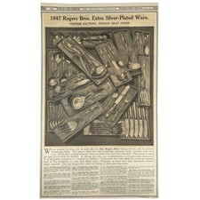 1906 Vintage Grape Pattern by 1847 Rogers Bros. Vintage Print Ad