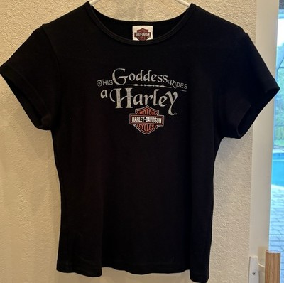 Harley-Davidson Medium Women 2005 Augusta Maine North Country Goddess T Shirt