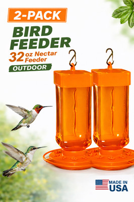 2 Pack First Nature 3088 Hummingbird Feeder 32 oz Nectar Bird Feeder