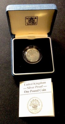 1986 Royal Mint Sterling Proof One Pound Coin! Symbol For N. Ireland Ltd Ed. ENN