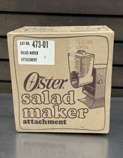 Vintage OSTER Salad Maker Attachment - Cat No. 473-01 New Unopened