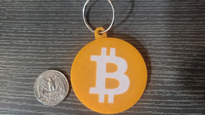 Bitcoin Keychain: 3D Printed