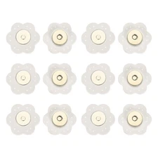 6Set Leather Snaps Buttons, Magnetic Snap Closures for Handbag/Purses [White]