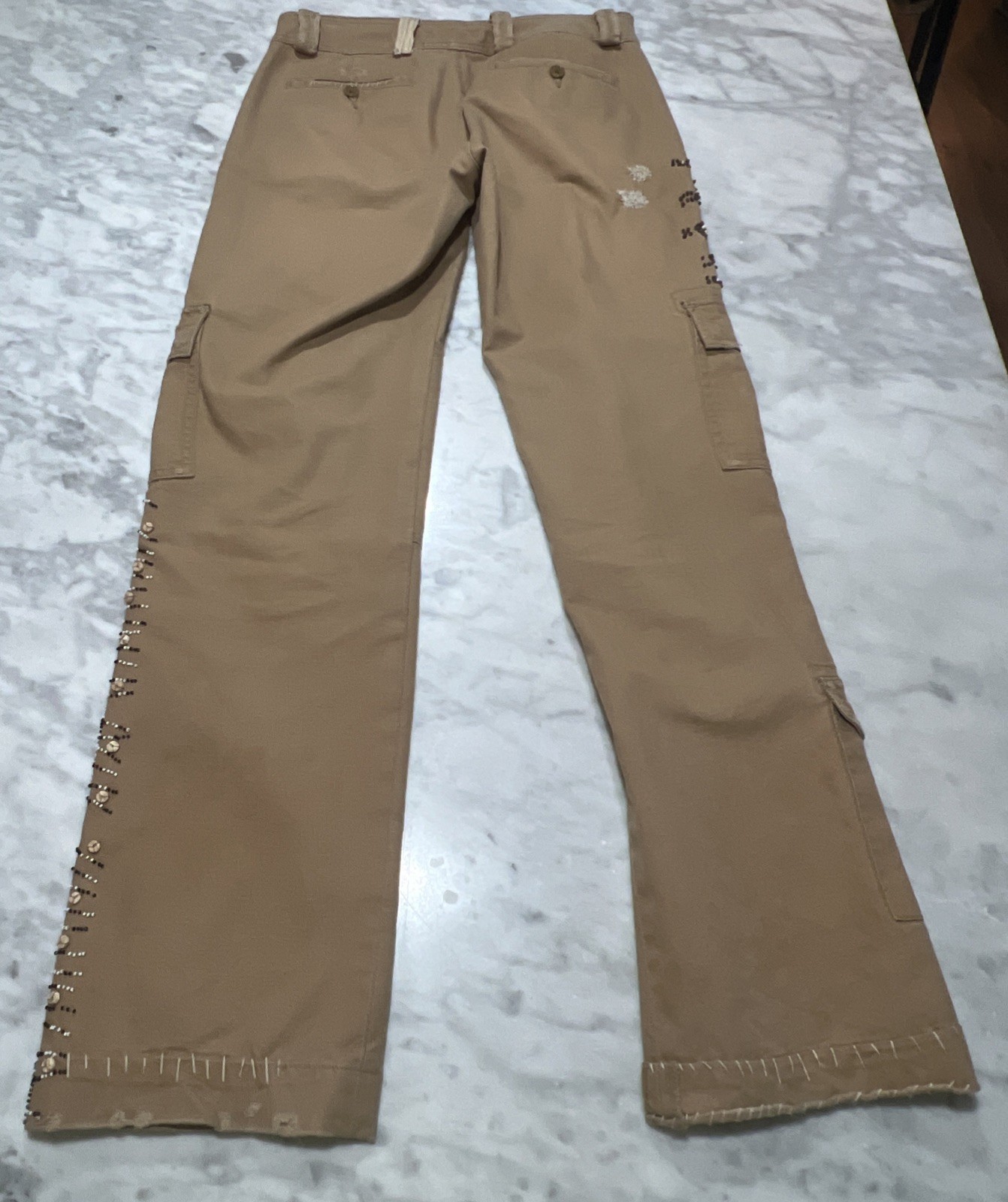 Vintage Ralph Lauren Blue Label Jeans Women 4 Military Southwestern Beads Stitch image 10
