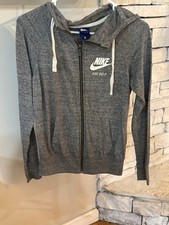 Nike Women  s Full Zip Hoodie Heather Gray Lightweight Jacket Casual Athletic XS