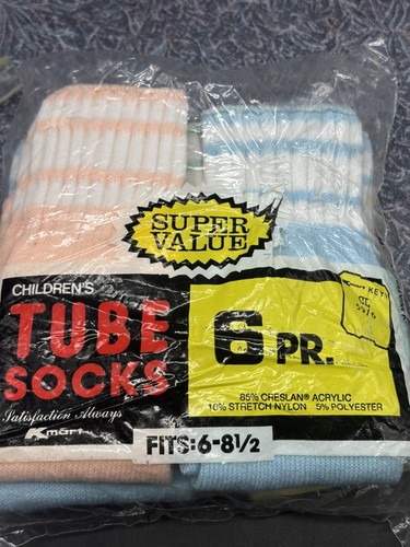 Vintage Children’s Tube Socks (6 Pr) 6-8 1/2 Kmart NOS READ - Picture 2 of 5
