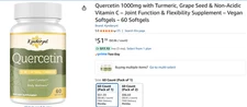 Quercetin with Turmeric, Grape Seed &  Vitamin C – Joint Function & Flexibility