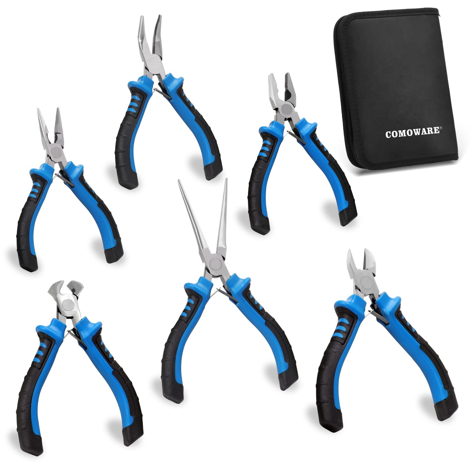 6-Piece Mini Pliers Set with Needle, Bent & Precision Tools