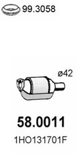 ASSO Katalysator Kat für VW GOLF III (1H1) Euro 2 58.0011