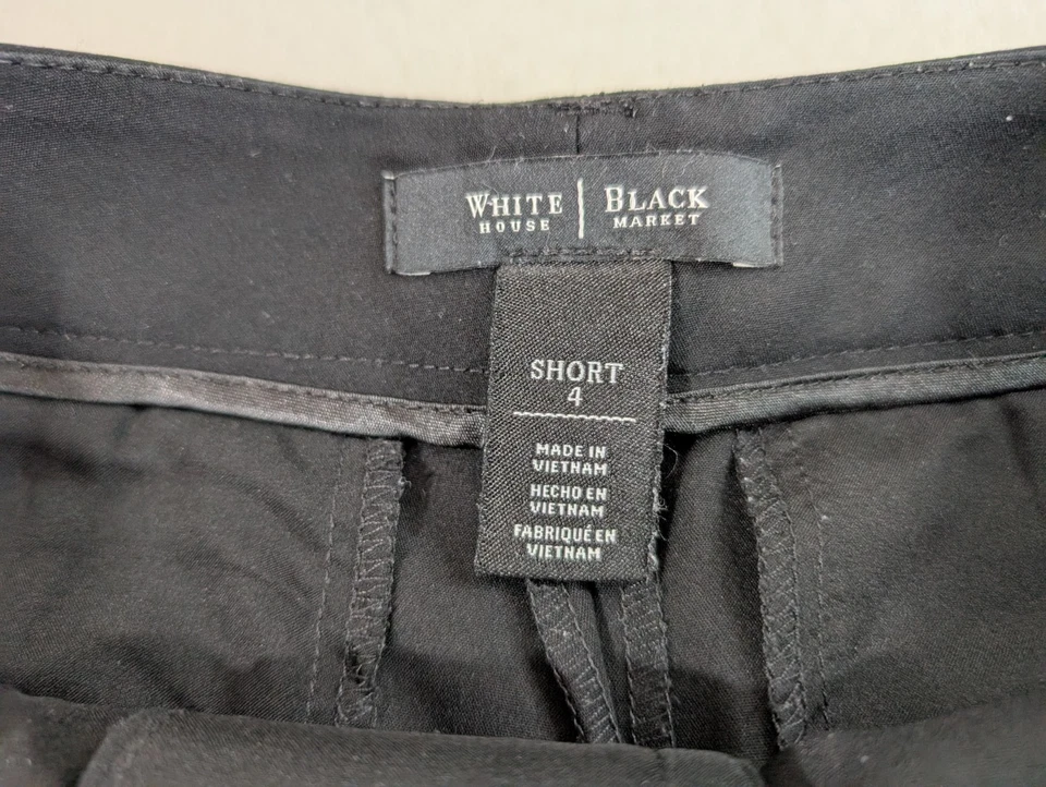 Lote de 3 pantalones cortos para mujer White House Black Market talla 4 azul marino rojo negro a medida Foto 3 de 4