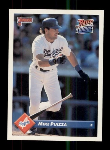 1993 DONRUSS #209 MIKE PIAZZA RATED ROOKIE RC LOS ANGELES DODGERS