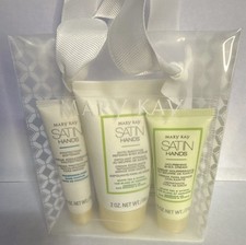 Mary Kay Satin Hands Mini 3-Pc Set White Tea Citrus Shea Hand Cream Scrub