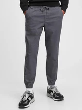 Gap GapFlex Charcoal Stretch Cotton Twill Weave Joggers - Men's Size Large - NWT
