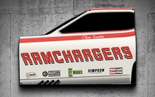 Wowcurved Ramchargers Dodge Challenger Race Car Drag Racing Door Style Sign