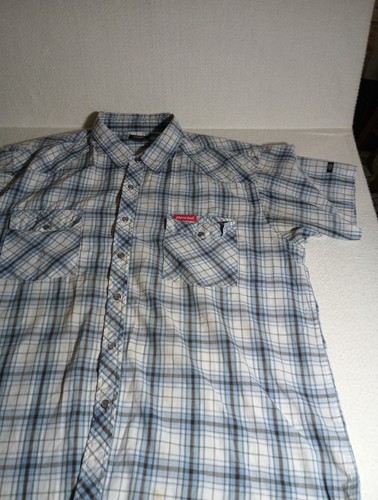 Dickies Western Hemd Herren 2XL kariert Perlen Druckknopf Kurzarm Cowboy Style - Bild 8 von 13