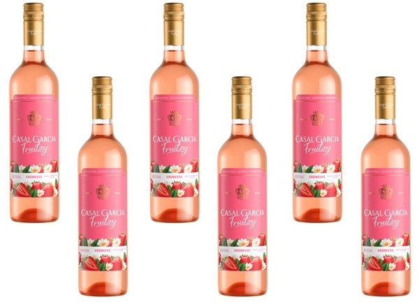 6X Casal Garcia Fruitzy Erdbeere Fruchtig, Frisch Portugal - 0,75 Liter-image