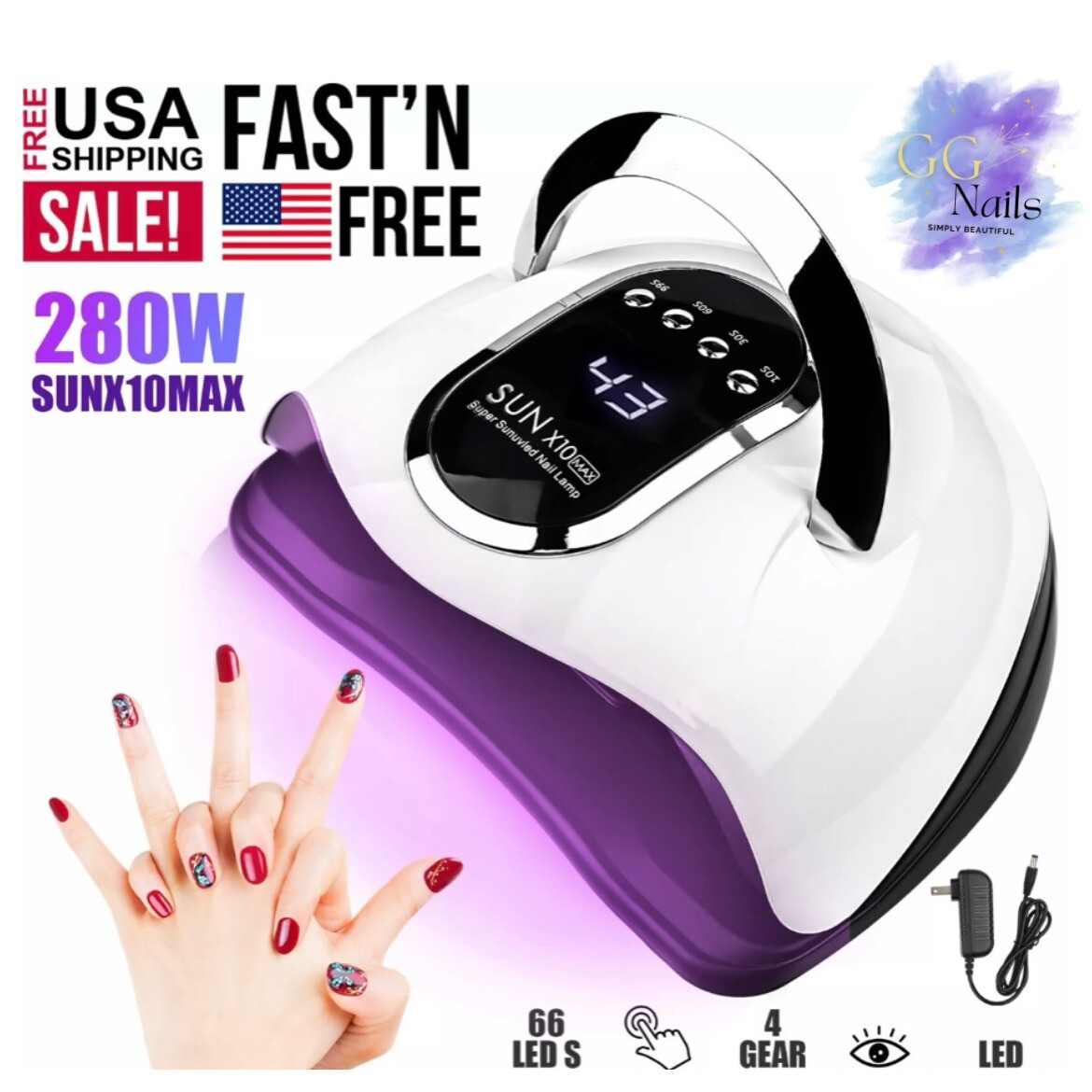 UV LED 💅🏼Lamp 280W Dryer Gel Polish Light Manicure Salon Curing