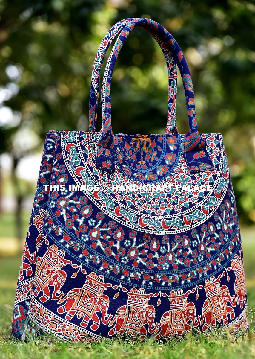 El phant Indien Mandala Sac Main Cr ateur Grand Coton Shopping