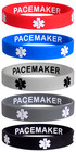 Pacemaker Discreet Medical Alert Id Silicone Bracelets Wristbands 5 Pack