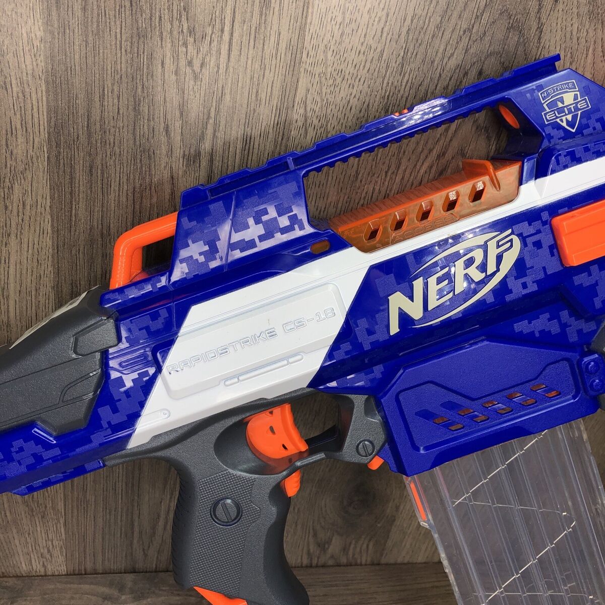 Nerf N-Strike Elite Rapidstrike CS-18 Blaster White w/ 18 Nerf N-Strike Elite Rapidstrike CS-18 Blaster White w/ 18
