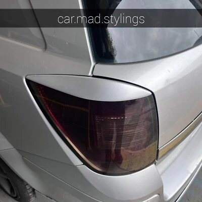 C.M.S DESIGN Rear Black Plastic Eyebrows to fit VAUXHALL ASTRA H Van/estate/eyelids/Light/MK5