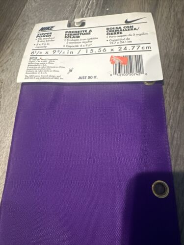 Vintage 1995 Nike Mead Purple Pencil Folder School Zipper Pouch Bag - Picture 4 of 5