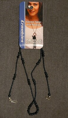 Crookies / Nexus Eyeglass Holder Necklace - Graphite Colored Pearl - NIP