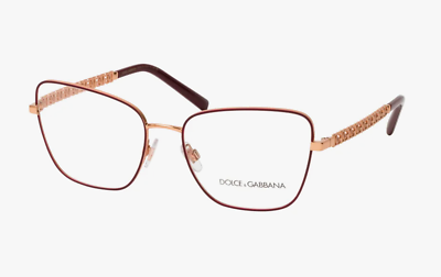 New DOLCE & GABBANA Eyeglasses DG 1346 1333 55-17 140 Pink Gold