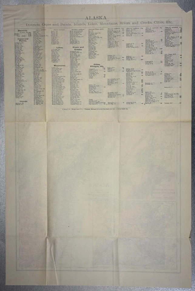 Mapa do Alasca e dos Campos de Ouro Yukon Canadá Califórnia 1903 Rand McNally - Imagem 3 de 3