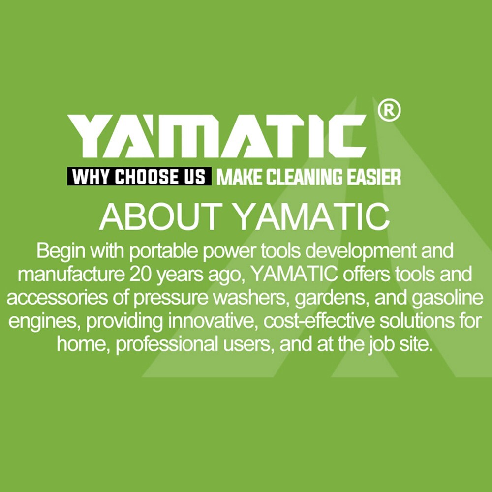 YAMATIC 5000 psi Power Washer Gun Car Wash Gun with Adapter for Hot Water