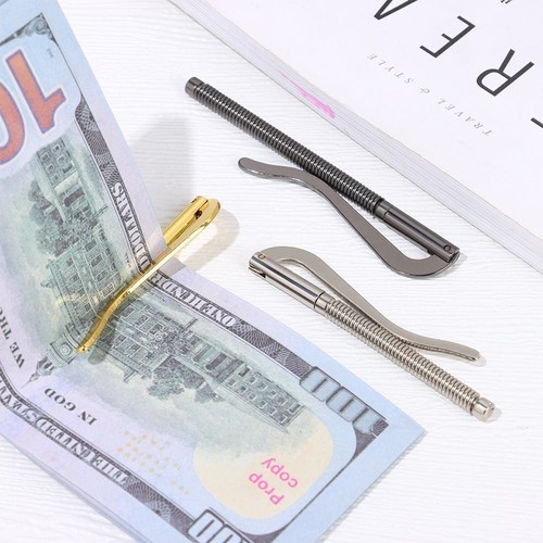 Spring Slim Money Clip Holder Cash Notes Stainless Steel Stylish Wallet Gift - Picture 8 of 13