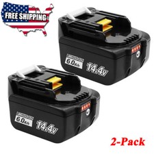 2)6.0Ah For Makita Li-ion LXT Battery 14.4V BL1430B BL1440 BL1450 BL1415 BL1460B