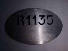 Typenschild Renault Schild R 1135 plate tag S102 R8 1300 Gordini  R 8