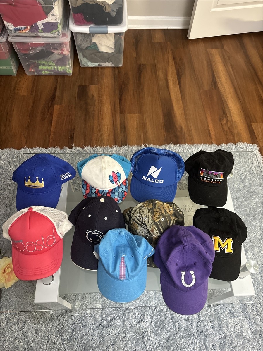 Lot Of 10 Used Hats READ DESCRIPTION