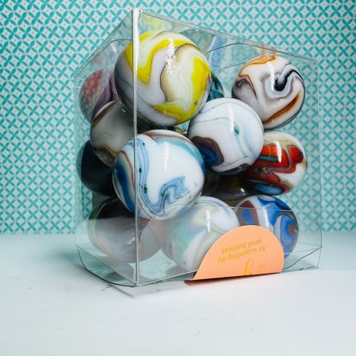 MN 22 Lot JABO Swirl Slag Aventurine Shooter Vintage Marbles MIB Collection 3/4" - Picture 14 of 23