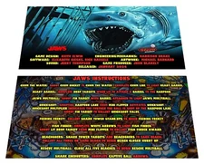 Stern Jaws Pinball Custom Apron Instruction Cards