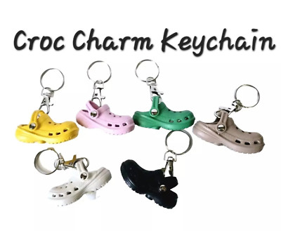 Croc Shoe Charm Keychain 6PC Shoe Decorations 3D Cute Mini Accessories for Crocs