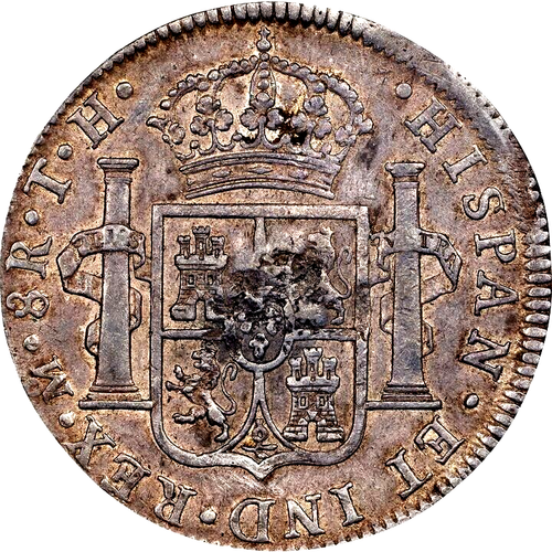 1810 - 18 British Honduras Dollar GR Countermark 1806 Mexico 8 Reales PCGS XF 45 - Picture 2 of 4