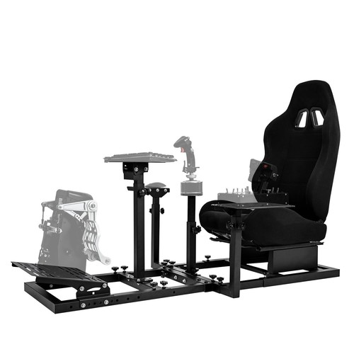 Supllueer Flight Racing Simulation Cockpit mit Sitz passend für Logitech G29 X52 - Picture 17 of 25